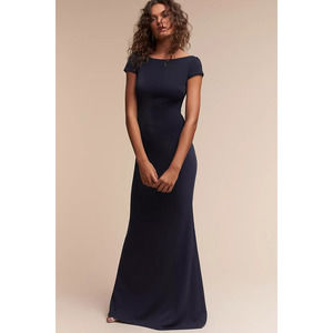 New Anthropologie BHLDN Madison Dress by Katie May $280 SIZE 8 (6) Navy